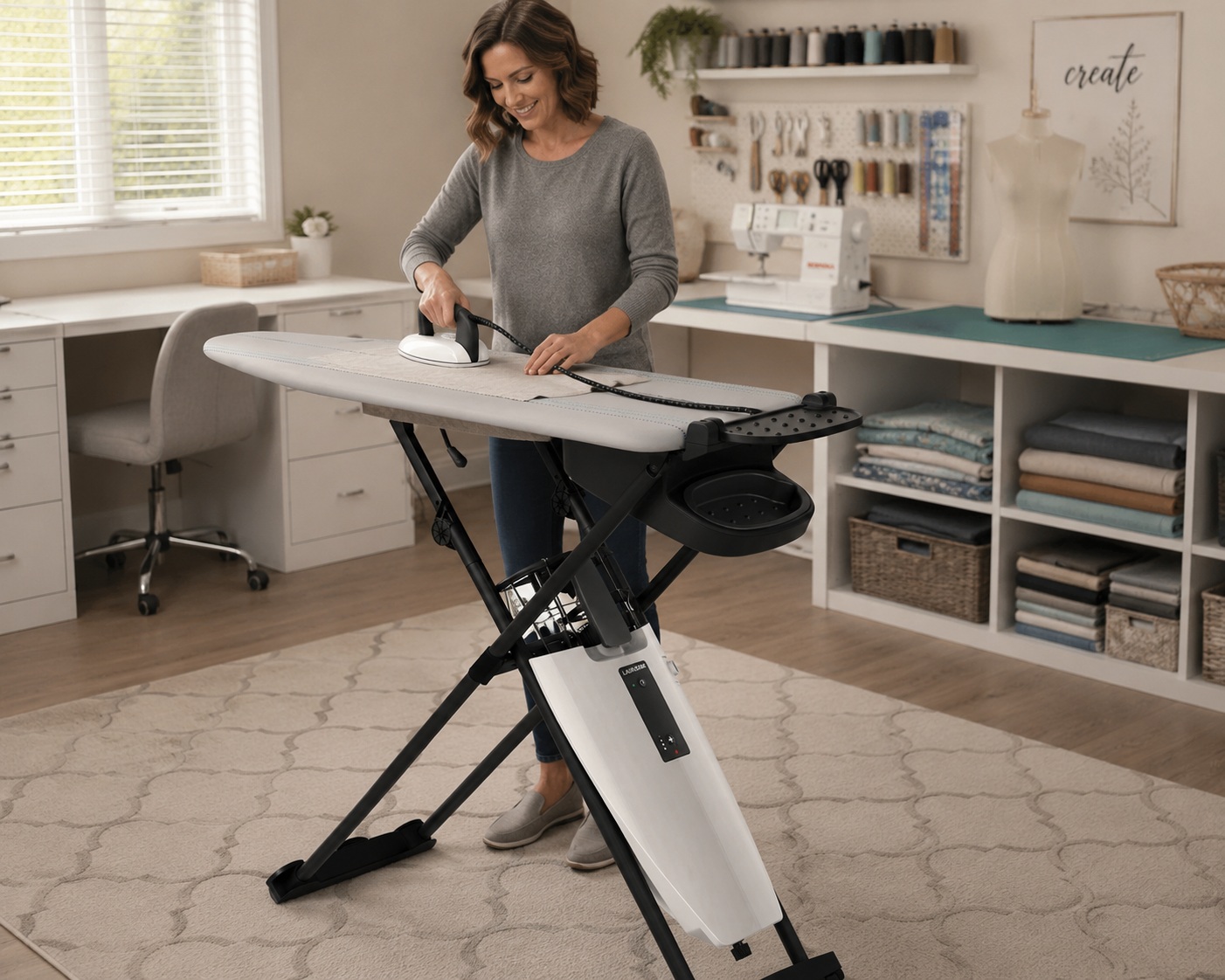 Cozy-craft-room-ironing-session
