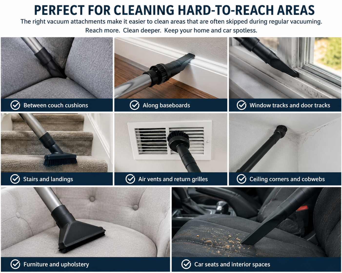 Vacuum Crevice Tool for Tight Spaces Vacuum crevice tool cleaning tight spaces